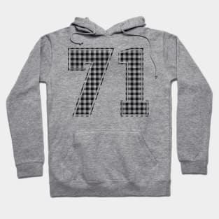 Plaid Number - 71 - Dark Hoodie